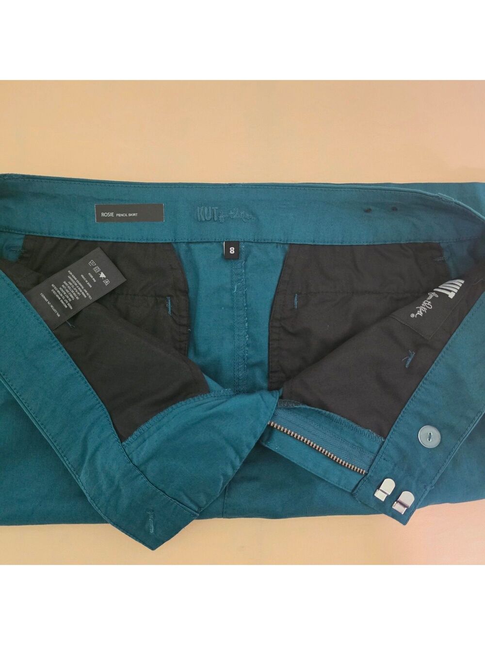 The KUT from the Kloth Rosie Pencil Skirt Teal womens - Picture 6 of 9